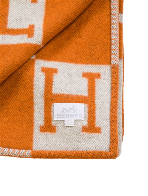 hermes orange throw blanket